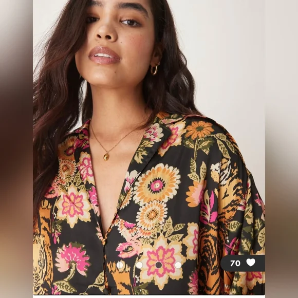 Free People Dreamy Days printed pyjama set in black multi - Picture 5 of 6